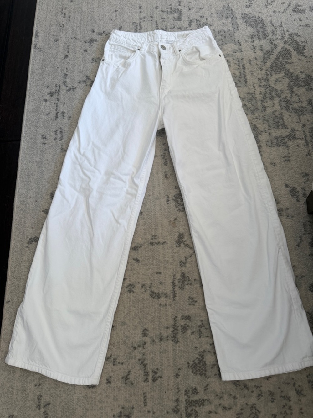 Zara White Wide Leg Jeans